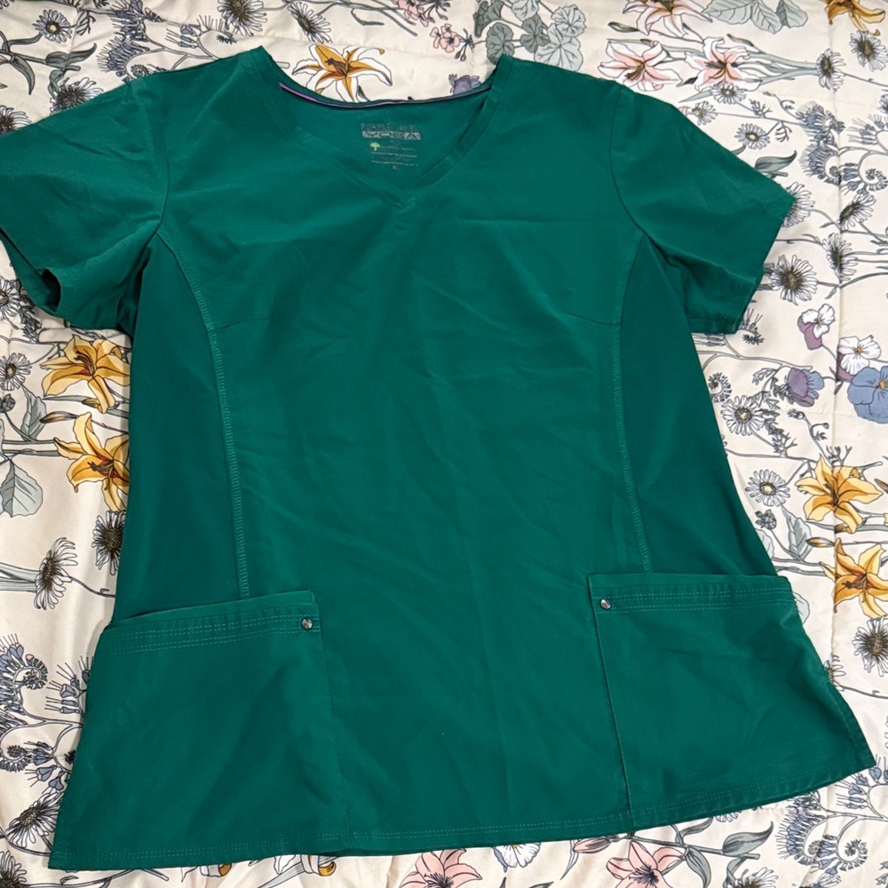 Healing Hands Women's Hunter Green Scrub Top